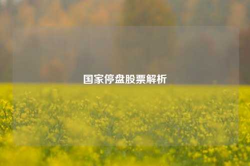 国家停盘股票解析