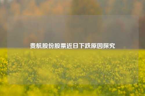 贵航股份股票近日下跌原因探究