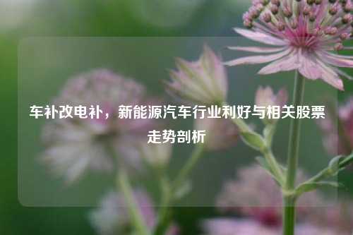 车补改电补,新能源汽车行业利好与相关股票走势剖析 车补改电补,新能源汽车行业利好与相关股票走势剖析