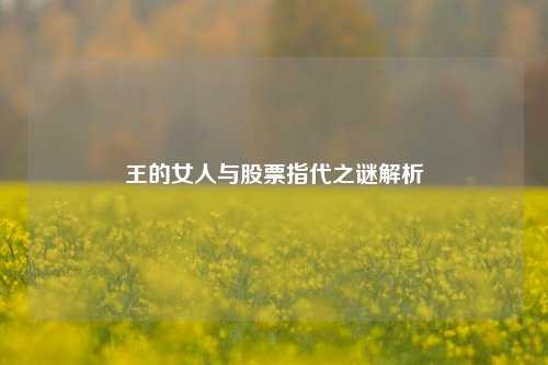王的女人与股票指代之谜解析