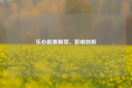 乐心股票解禁，影响剖析