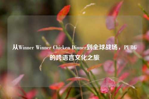 从Winner Winner Chicken Dinner到全球战场，PUBG的跨语言文化之旅