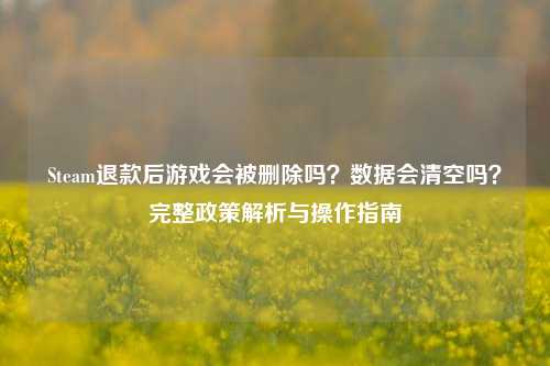 Steam退款后游戏会被删除吗？数据会清空吗？完整政策解析与操作指南