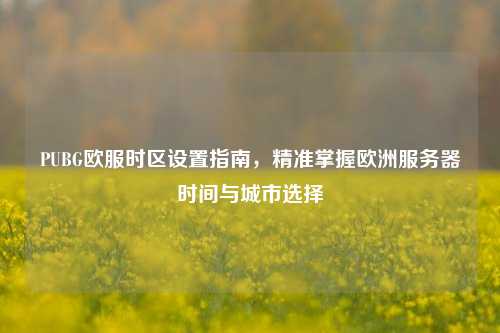 PUBG欧服时区设置指南，精准掌握欧洲服务器时间与城市选择