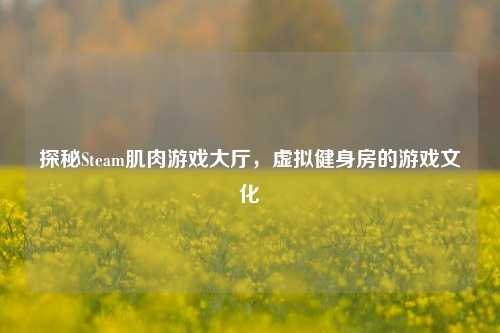 探秘Steam肌肉游戏大厅，虚拟健身房的游戏文化