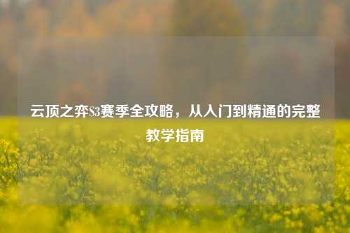 云顶之弈S3赛季全攻略，从入门到精通的完整教学指南