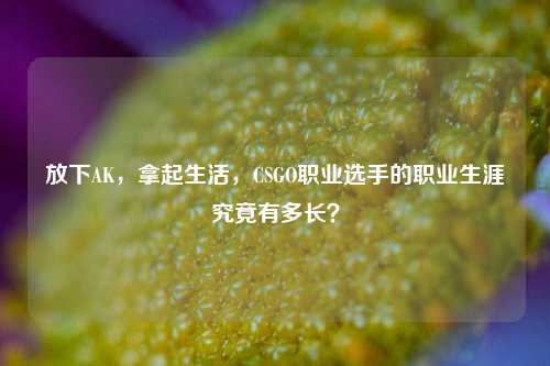 放下AK，拿起生活，CSGO职业选手的职业生涯究竟有多长？