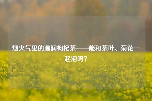 烟火气里的温润枸杞茶——能和茶叶、菊花一起泡吗？