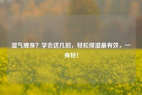 湿气缠身？学会这几招，轻松排湿最有效，一身轻！