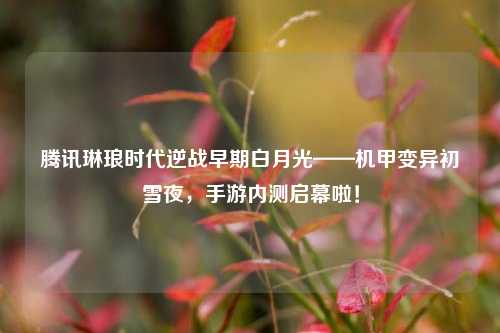 腾讯琳琅时代逆战早期白月光——机甲变异初雪夜，手游内测启幕啦！