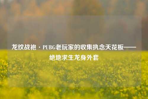龙纹战袍·PUBG老玩家的收集执念天花板——绝地求生龙身外套