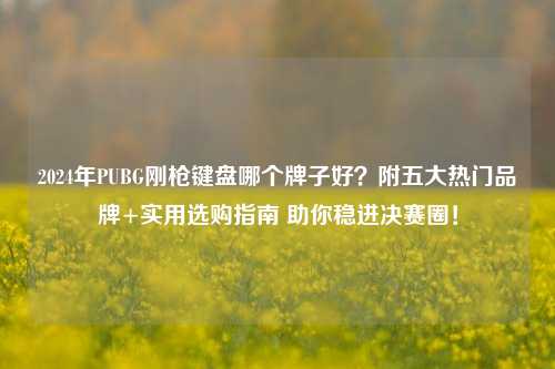 2024年PUBG刚枪键盘哪个牌子好？附五大热门品牌+实用选购指南 助你稳进决赛圈！