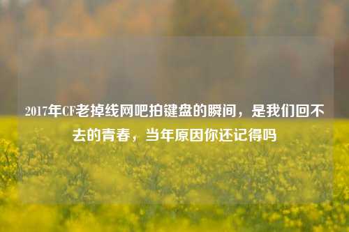 2017年CF老掉线网吧拍键盘的瞬间，是我们回不去的青春，当年原因你还记得吗