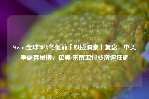 Steam全球202X冬促前「权威洞察」复盘，中美争霸存量榜，拉美/东南亚付费增速狂飙