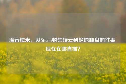 魔音糯米，从Steam封禁疑云到绝地翻盘的往事 现在在哪直播？