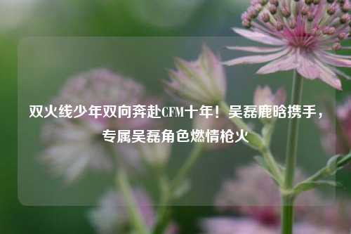 双火线少年双向奔赴CFM十年！吴磊鹿晗携手，专属吴磊角色燃情枪火