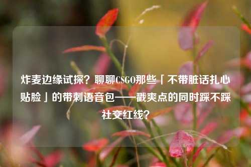 炸麦边缘试探？聊聊CSGO那些「不带脏话扎心贴脸」的带刺语音包——戳爽点的同时踩不踩社交红线？