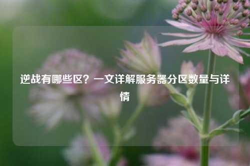 逆战有哪些区？一文详解服务器分区数量与详情