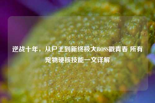 逆战十年，从尸王到新终极大BOSS戳青春 所有宠物硬核技能一文详解