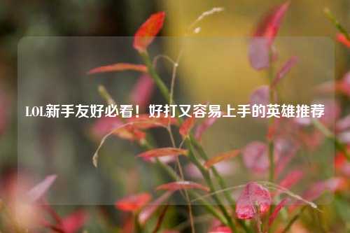 LOL新手友好必看!好打又容易上手的英雄推荐