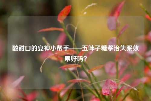 酸甜口的安神小帮手——五味子糖浆治失眠效果好吗？