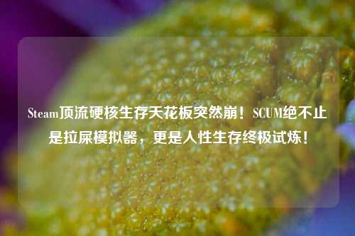 Steam顶流硬核生存天花板突然崩！SCUM绝不止是拉屎模拟器，更是人性生存终极试炼！