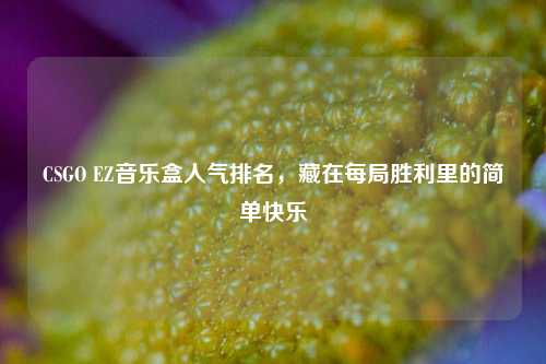 CSGO EZ音乐盒人气排名,藏在每局胜利里的简单快乐