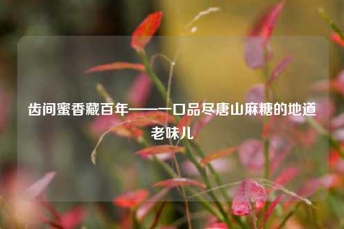 齿间蜜香藏百年——一口品尽唐山麻糖的地道老味儿