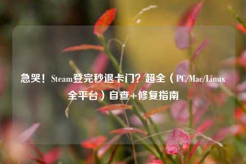急哭!Steam登完秒退卡门?超全(PC/Mac/Linux全平台)自查+修复指南