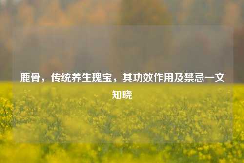 鹿骨,传统养生瑰宝,其功效作用及禁忌一文知晓