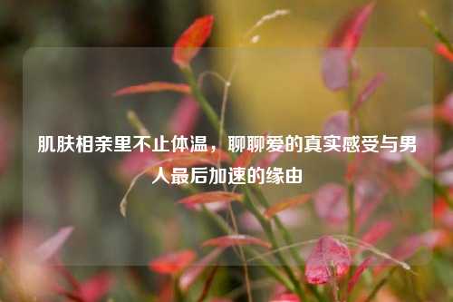 肌肤相亲里不止体温,聊聊爱的真实感受与男人最后加速的缘由