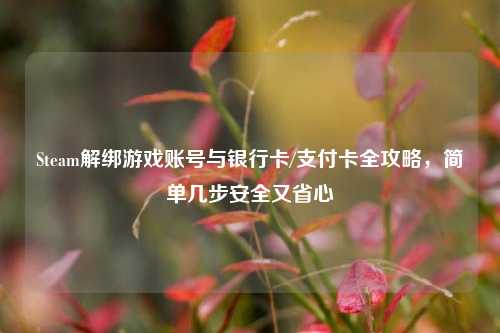 Steam解绑游戏账号与银行卡/支付卡全攻略,简单几步安全又省心