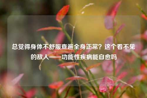 总觉得身体不舒服查遍全身正常？这个看不见的敌人——功能性疾病能自愈吗