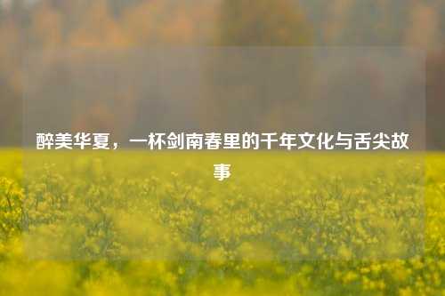 醉美华夏,一杯剑南春里的千年文化与舌尖故事