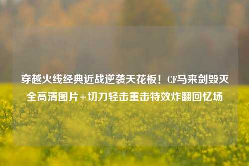 穿越火线经典近战逆袭天花板!CF马来剑毁灭全高清图片+切刀轻击重击特效炸翻回忆场