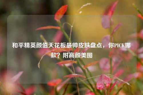 和平精英颜值天花板最帅皮肤盘点,你PICK哪款?附高颜美图