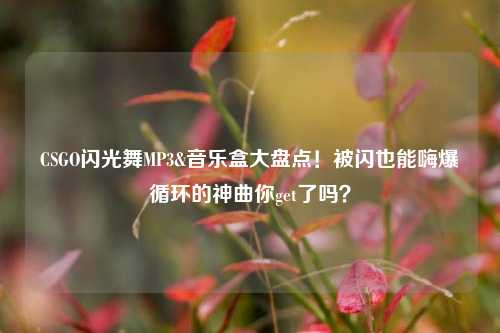 CSGO闪光舞MP3&音乐盒大盘点！被闪也能嗨爆循环的神曲你get了吗？