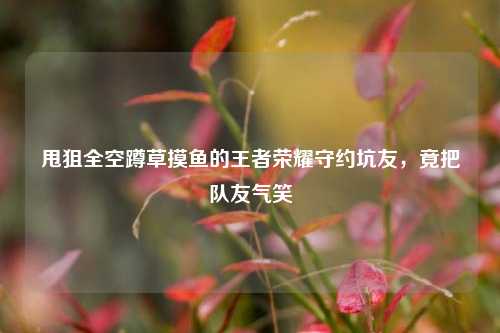 甩狙全空蹲草摸鱼的王者荣耀守约坑友,竟把队友气笑