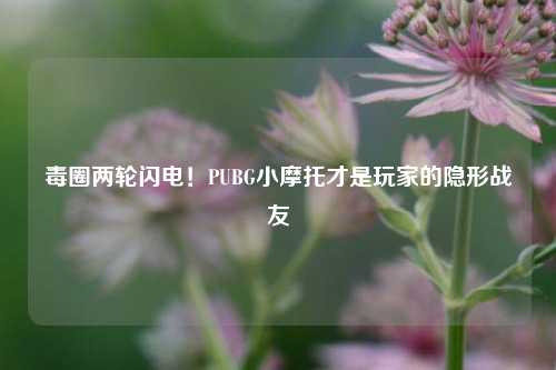 毒圈两轮闪电!PUBG小摩托才是玩家的隐形战友