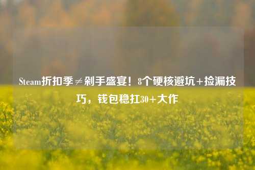 Steam折扣季≠剁手盛宴!8个硬核避坑+捡漏技巧,钱包稳扛30+大作