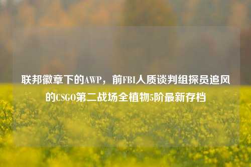 联邦徽章下的AWP,前FBI人质谈判组探员追风的CSGO第二战场全植物5阶最新存档