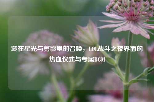 藏在星光与剪影里的召唤,LOL战斗之夜界面的热血仪式与专属BGM