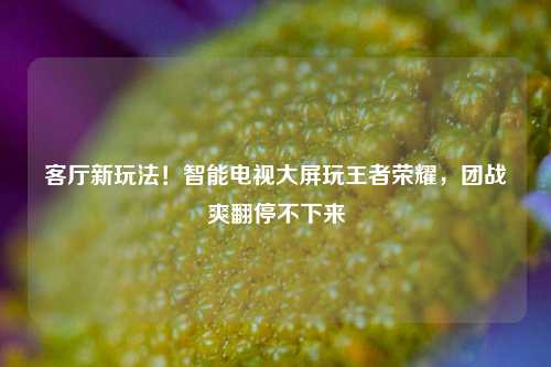 客厅新玩法!智能电视大屏玩王者荣耀,团战爽翻停不下来