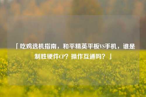 「吃鸡选机指南,和平精英平板VS手机,谁是制胜硬件CP?操作互通吗?」