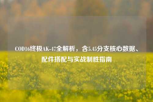 COD16终极AK-47全解析,含5.45分支核心数据、配件搭配与实战制胜指南