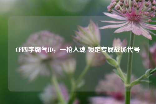 CF四字霸气ID,一枪入魂 锁定专属战场代号