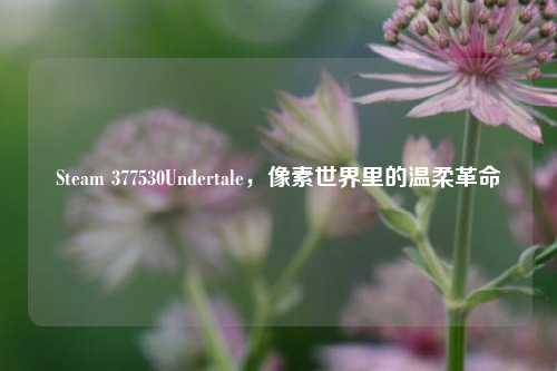 Steam 377530Undertale,像素世界里的温柔革命