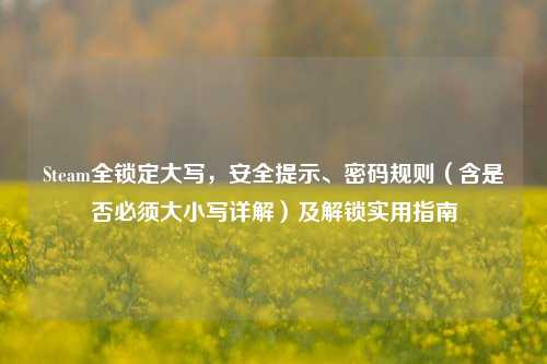 Steam全锁定大写,安全提示、密码规则(含是否必须大小写详解)及解锁实用指南