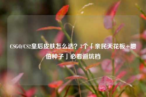 CSGO/CS2皇后皮肤怎么选?3个「亲民天花板+增值种子」必看避坑档