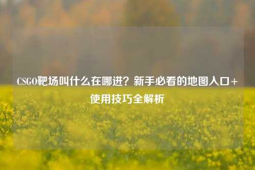 CSGO靶场叫什么在哪进？新手必看的地图入口+使用技巧全解析